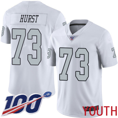 Oakland Raiders Limited White Youth Maurice Hurst Jersey NFL Football #73 100th Season Rush Vapor Jersey